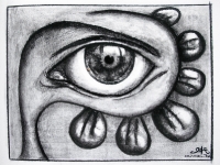 ojo-(16x12cm--Kohle-auf-Papier)